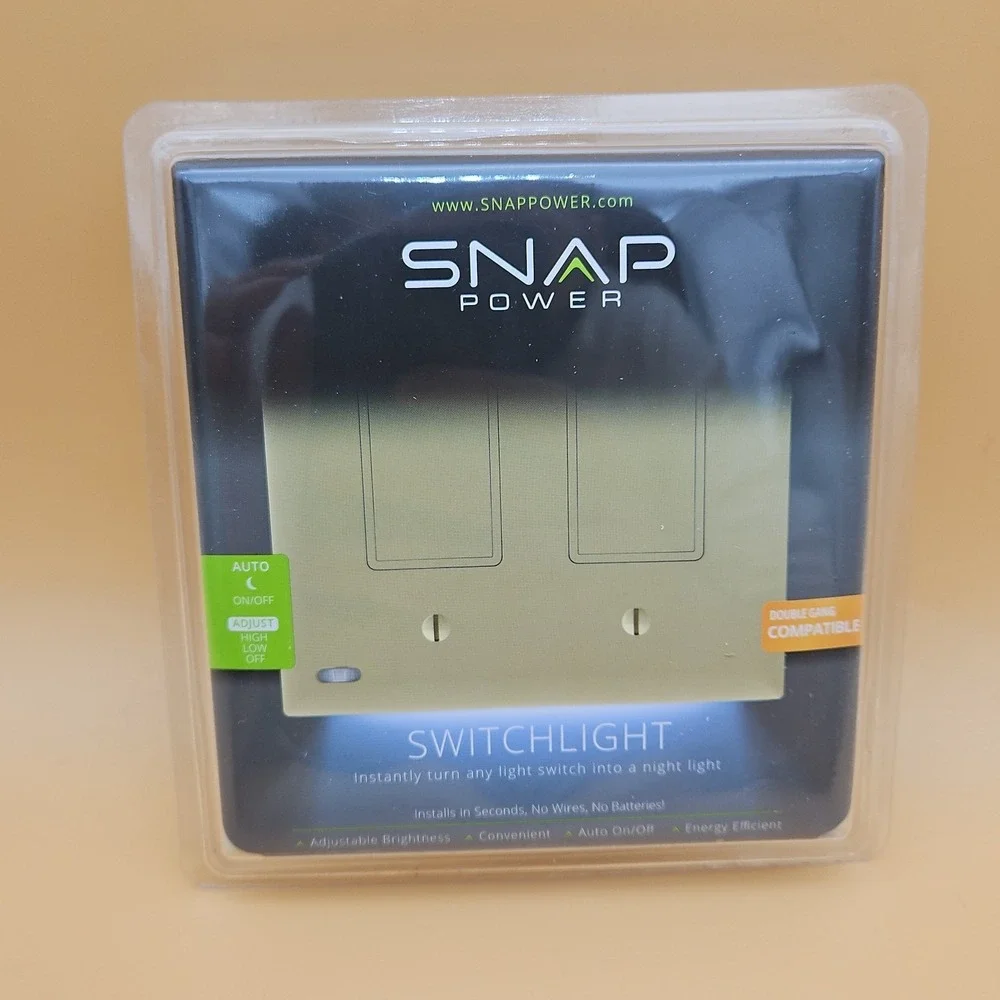 Snap Power Switch Light Night Light Double Gang Beige Color Brand New